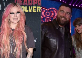 Эврил Лавин спела хит «Sk8er Boi» на свадьбе Тейлор Свифт и Трэвиса Келси